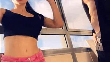 Sasha rose strips sexy next door neighbor tease