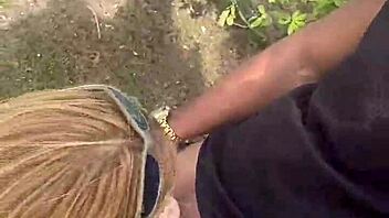 Tattooed Blonde Fucks Lover on Beach