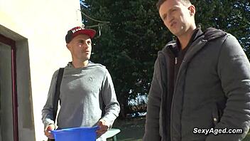 busty blonde mature cougar takes intense double vaginal pounding