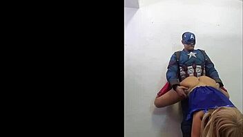 Savana Styles devours Captain America in epic cosplay blowjob!