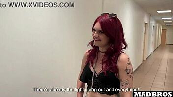 french goth cheats rough in corridor toilet for tickets