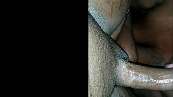 Sloppy ebony big ass worships thick black cock deep
