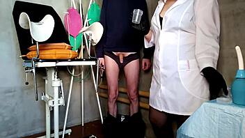 gorgeous mature nurse tends to patient