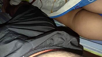 Horny Stud Sneaks In Late Night Teases Beauty's Mouth with Big Cock