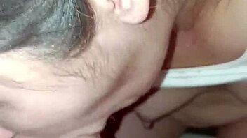 Caring Korean milf strokes and sucks cock to cum explosion in bed