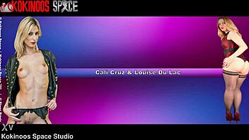 Part 1 Cali Cruz and Louise Du Lac heat up Kokinoos space orgy