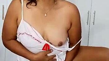 angelita teases sexy solo masturbation in homemade horny display