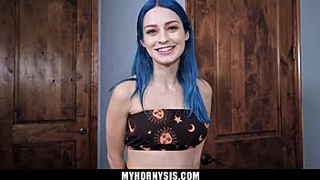 Horny petite teen craves fuck challenge pov with bro fantasy