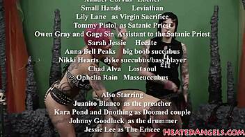 goth emo babe rimmed deep while riding pierced tattooed cock in group punk scene