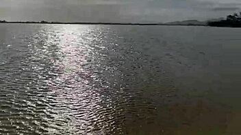 Tattooed Blonde Fucks Lover on Beach