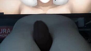 Mei chichi's huge tits grew perfect for sloppy titty fuck
