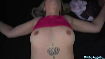 french blonde jogger fucks agent's big cock outdoors