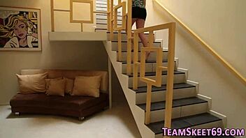 Petite teen creampied hard in steamy shower doggystyle!