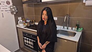 alejandra palacios deepthroats husband's cock after work