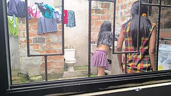 hot housewife sluts film homemade porn right after laundry 😈🔥