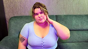 bbw student rips blouse teasing teacher with huge natural tits