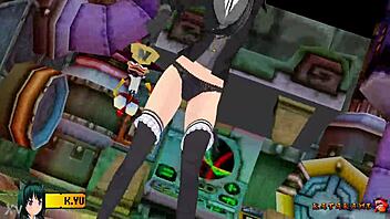 Watch me strip in stockings bossfight game