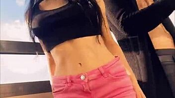 Sasha rose strips sexy next door neighbor tease