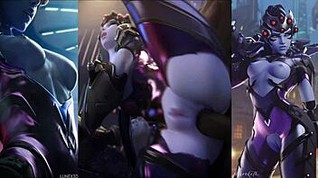 Watch Widowmaker's Big Tits Ass And Monster Cock Compilation Explode!