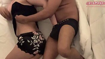 scared guy pounded by babe while wife watches from behind