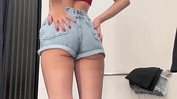 barely legal jasmin strips wild in store cabin shopping frenzy 😜