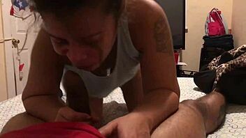 A pro Latina sucks big cock on Nightrider6982