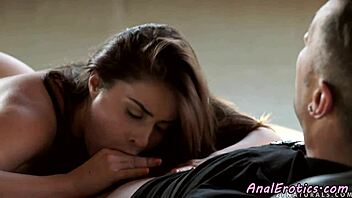 i ride lover's cock anally with small tits bouncing