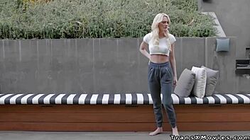 Shemale Cupid joins lesbian duo for steamy threesome oral and doggystyle action