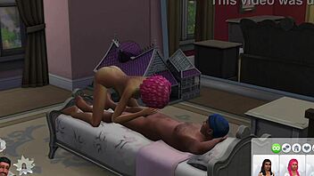 Step siblings caught banging, now stepdad joins for dp gangbang ride