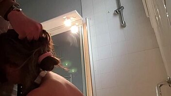 French slave maid bound and spanked outdoors for master 😈