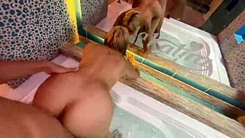 wanna fuck this colombian babe in jacuzzi and cum deep underwater in her tight pussy