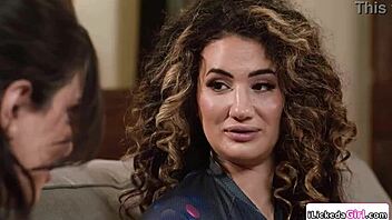 Big tits French lesbian facesits busty Arab babe