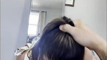 Gagging on stepson's friend's monster cock sloppy deepthroat humiliation