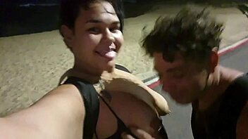 curvy amateur shakes ass in street tease