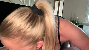 blonde milf sucks huge cock deep then bends for intense doggystyle pounding