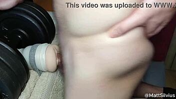 muscular college teen moans fucking wet pussy with dirty talk toys