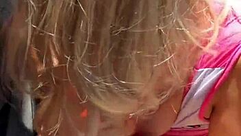 Cheerleader in costume bends over for older man's creampie doggystyle