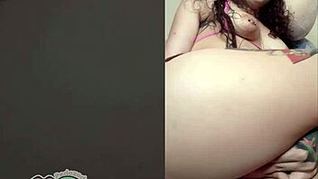 pink toy stuffs my ass while vibrator hums pussy