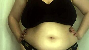 trying on tight bikini bras feels so good