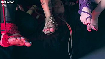 Kinky Lesbian Feet Games Excite Goddesses Bondage Licking