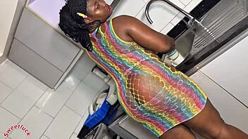 Huge Juicy Ass And Tits Slammed By Monster Cock Kitchen Fuck