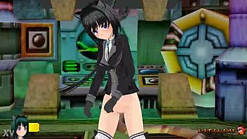 Watch me strip in stockings bossfight game