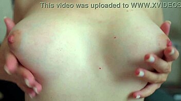 She teases small perky nipples up close intimately