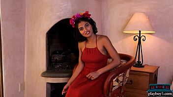 indian milf angel constance strips curves