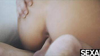 Blonde gives wild sloppy blowjob then rides to creampie bliss