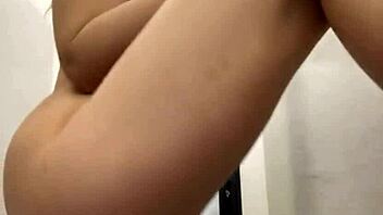 Gym's hidden corner explodes with teen's public pussy pounding orgasm