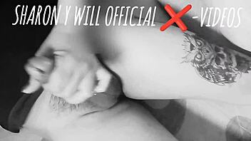 Punk prostitute neighbor jerks off her tattooed friend's cock while his wife is away