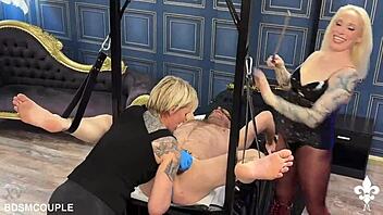 mistress baton and miss ruby dominate with anal fisting spanking