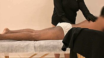 hidden cam busts happy ending massage with sneaky handjob cum finish