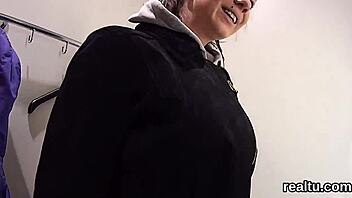 Adorable Czech seduced then drilled in hypermarket POV